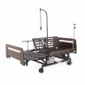 Медицинская кровать для лежачих больных MED-MOS E-45A (ЛДСП венге) ширина ложемента 120 см, с матрасом