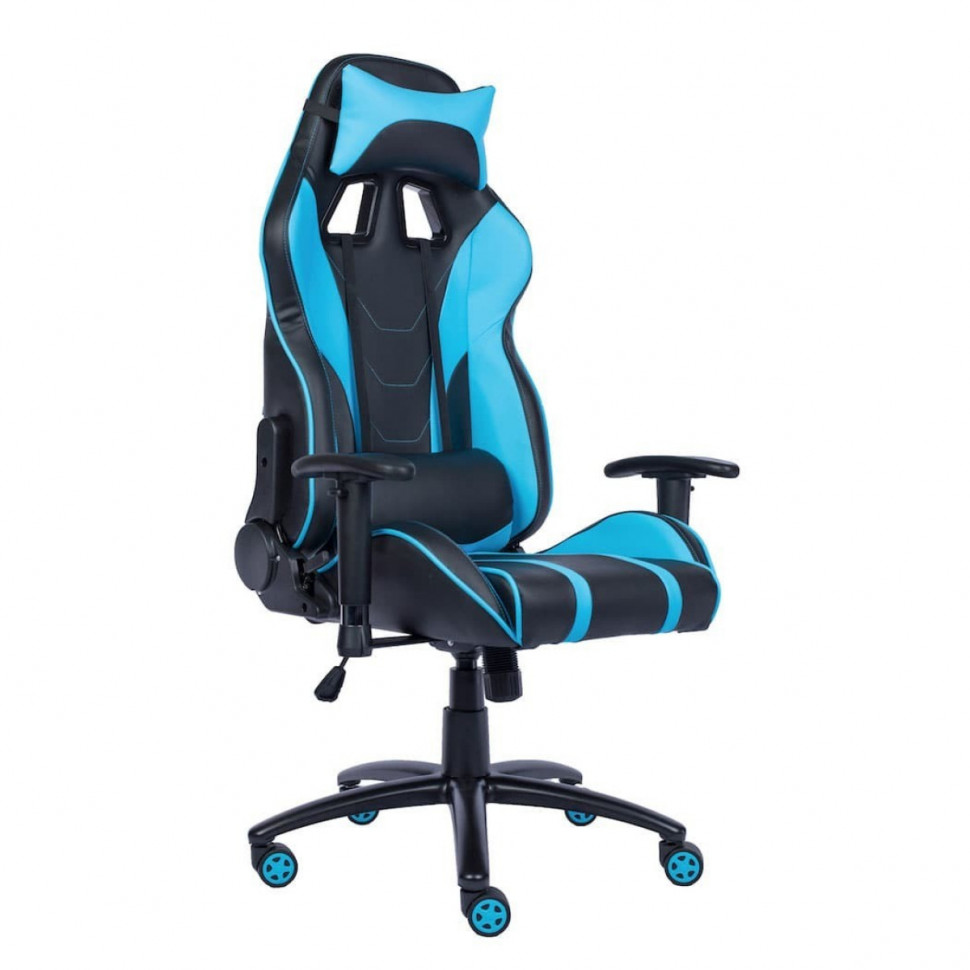 Кресло Everprof Lotus S16 Экокожа Голубой/Черный Кресло Everprof Lotus S16 Экокожа Голубой/Черный