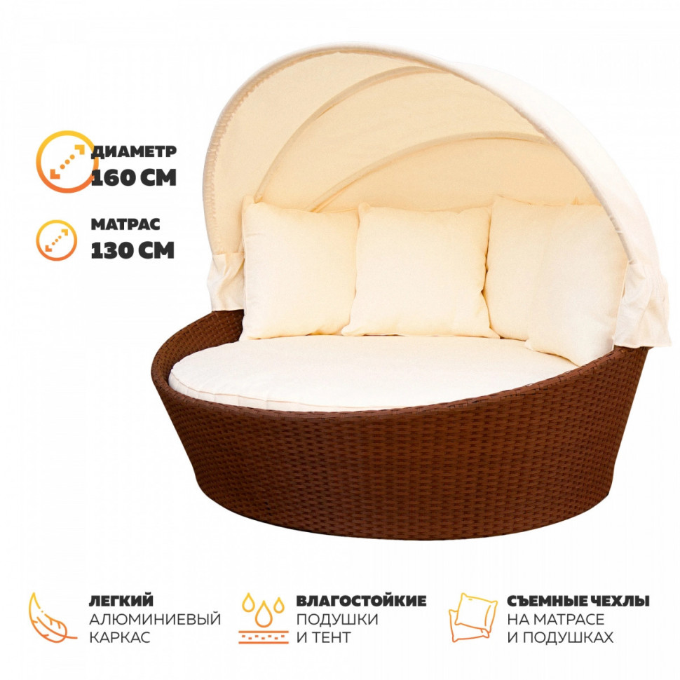 Шезлонг-диван Kvimol КМ-0099  белый Шезлонг-диван Kvimol КМ-0099  белый